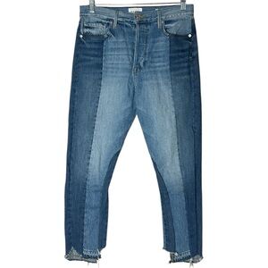 Frame Nouveau Le Mix Two Tone Denim Jeans Size 28
